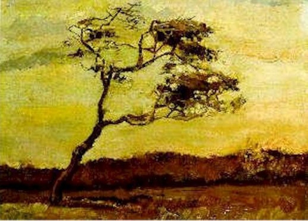 Картина Ван Гога Дерево на ветру 1883